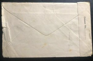 1941 Northern Rhodesia Censored Cover To National Bank St Petersburg FL USA