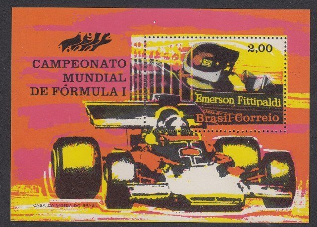 Brazil 1247 Fittipaldi, Car Racing SS mnh 