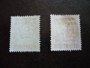 Stamps-British Offices in Morocco-Scott#46-47-Used Part Set of 2 Stamps