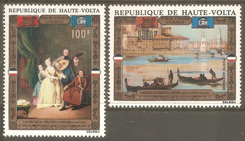 BURKINA FASO Sc# C100 - C101 MNH FVF Set2 UNESCO Musicians Paintings Venice