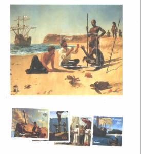 ​PORTUGAL,1997 VASCO de GAMA-ROUTE TO INDIA #2191-2194 & #2195 MNH