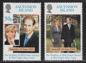 Ascension Scott #'s 729 - 730 MNH