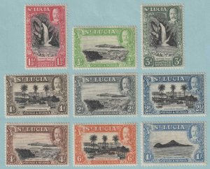 ST LUCIA 95 - 103  MINT NEVER HINGED OG ** SHORT SET - VERY FINE! - S208