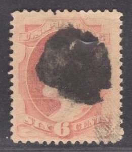 US Stamp #159 6c Dull Pink Lincoln USED SCV $18.00