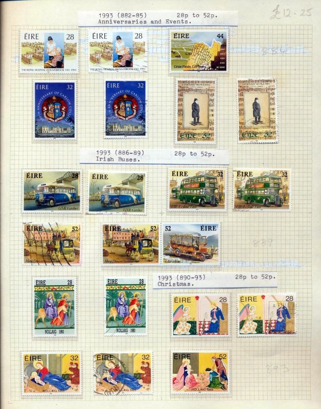 IRELAND 1993/4 Flowers Buses Sport Sheet Booklet M&U (90+Items) (Rk 541