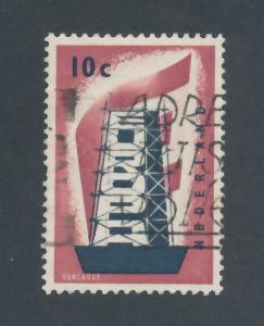 Netherlands 1956 Scott 368 used - 10c, Europa