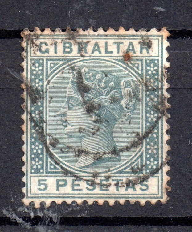 Gibraltar QV 1889 5p good used SG#33 WS15456