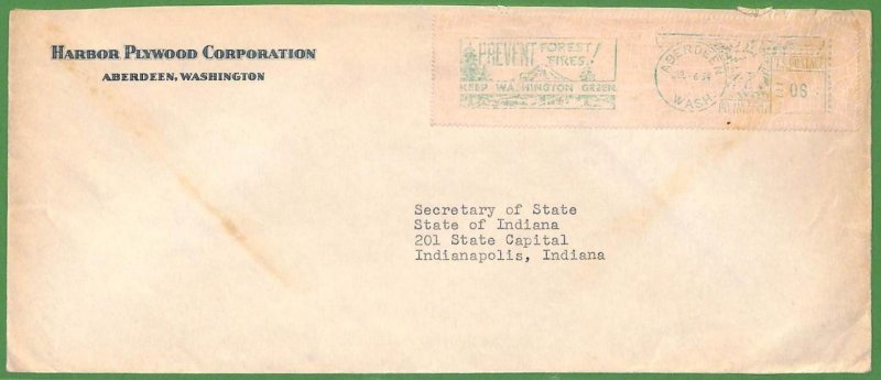 ZA1553 - USA  - POSTAL HISTORY - MECHANICAL POSTMARK on cover FOREST FIRES  1954