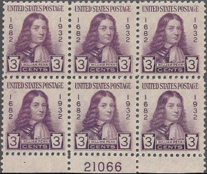 724 Mint,OG,LH... Plate Block of 6... SCV $7.50