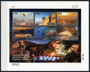 Jordan 2022 MNH Stamps Souvenir Sheet Tourism Mountains Sport Diving Desert