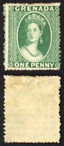 Grenada SG4 1d Green wmk Small Star (upright) Rough Perf 14 to 16 M/M Cat 110