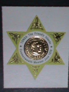 ​TONGA 1970 -SC#C75 KING TAUFA'AHAU TUPOU IV MEDAL- MNH-VERY FINE-KEY STAMP