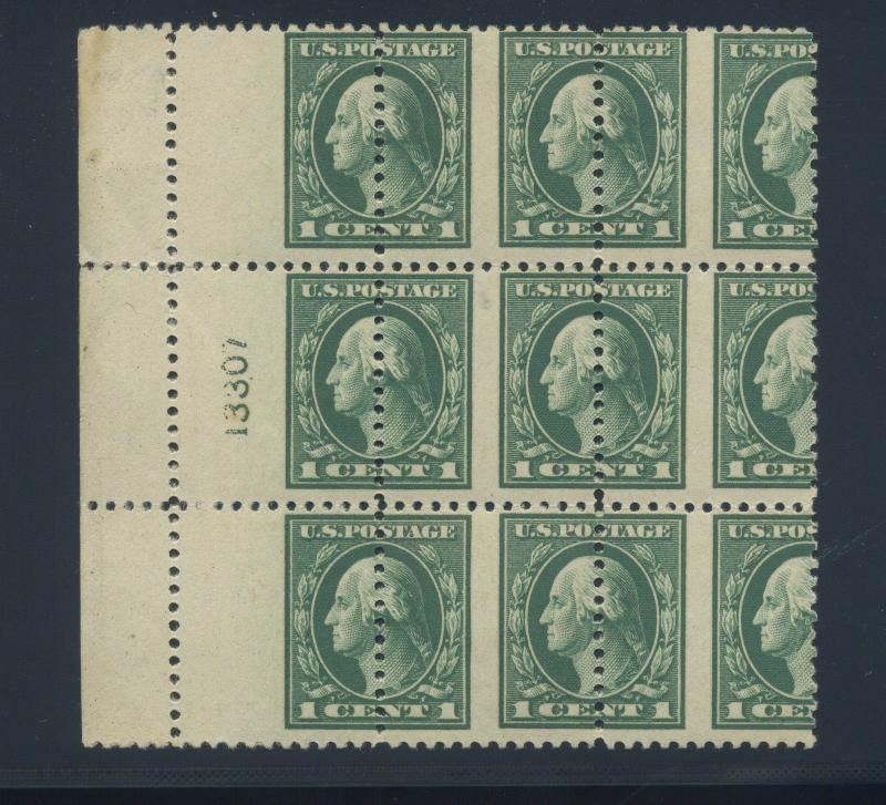 Scott #498 Washington Mint Plate Block of 6 Stamps w/Spectacular Misperf Error!!