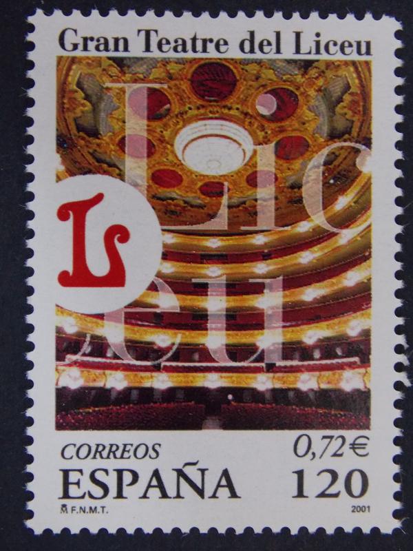 2001 Liceu Theatre MNH Stamp from Spain