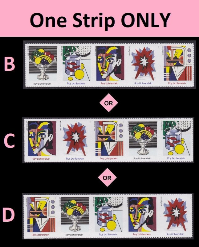 US 5793-5797 5797b Roy Lichtenstein forever strip (5 stamps) MNH 2023 