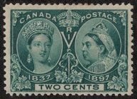 CAN SC #52 MH 1897 2c Jubilee CV $37.50
