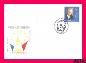 MOLDOVA 2003 Famous People President Vladimir Voronin Council of Europe FDC