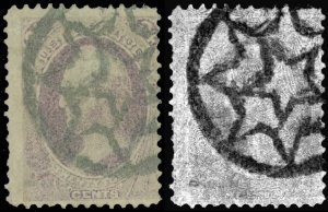 Scott #153, NYFM NEW YORK Fancy Cancel, (HERST-SAMPSON #812) SCV $225.00+