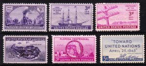 MOstamps - US 1940's Mint OG NH Stamps (6 stamps) - Lot # HS-D974