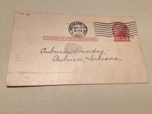 United States Indiana Manufacturers Reciprocal Associatio 1922 postal card 66999