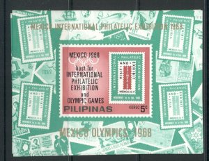 Philippines Michel Bl. III (1968 Mexico Exhibition sheet)  VFMNH CV  €17