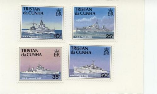 1994 Tristan Da Cunha RN Warships (Scott 547-50) MNH