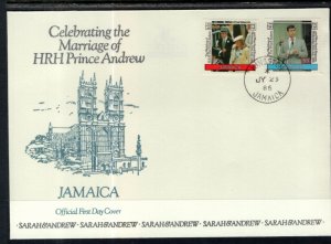 Jamaica 629-630 Royal Wedding U/A FDC