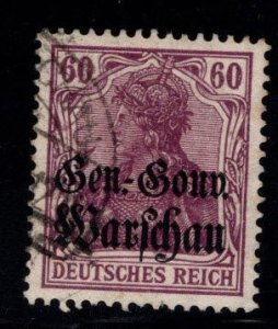 Poland Scott N16 Used German occupation WW1 Overprint