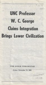1961 - Professor Attacks Integration & Miscegenation - Ephemera 1239