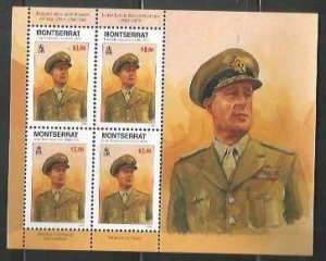 MONTSERRAT - 1998 - Lord Louis Mountbatten - Perf 4v Min Sheet-Mint Never Hinged