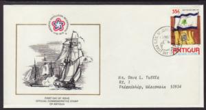 Antigua 427 US Bicentennial Flag Typed FDC