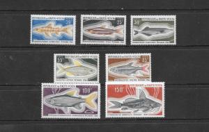 FISH - Upper Volta #196-200,C66-67  MNH