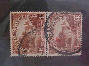 SOUTH AFRICA STAMPS gibbons #35B PAIR cat.$100.00 USED