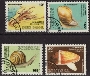 Thematic stamps SENEGAL 1988 MOLLUSCS 4v used