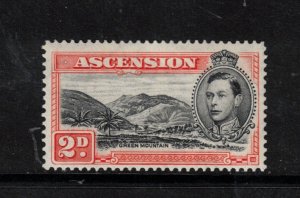 Ascension SG #41aa Fine - Very Fine Mint Lightly Hinged Perf 13 Mountaineer Flaw