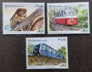 Malaysia Penang Hill Railway Centenary Funicular 2023 Transport (stamp) MNH