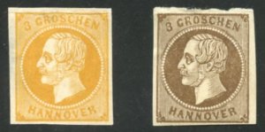 German States-Hanover Scott 22 & 23 Reprints - Unused FH - SCV for orig. $287.50