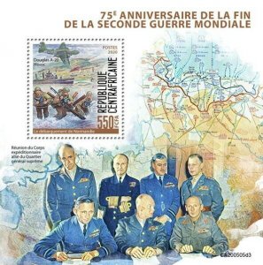 Central African Rep Military Stamps 2020 MNH End of World War WWII WW2 1v SS III