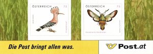 Austria 2164-2165 MNH stamps wildlife animals hoopoe bird butterfly (5)