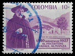 Colombia #695 Used; 10c Father Almanza (1958)