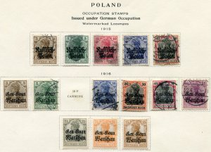 Poland  Mi.# one Page  MH and used from 1915-6