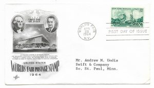 US 1244 (Me-5 Var) 5c New York World's Fair on FDC Artcraft Cachet ECV $12.50