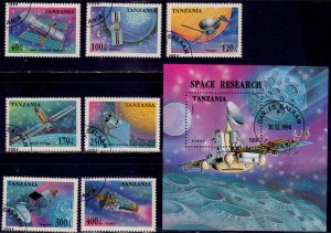 Tanzania, 1994, Space Satellites/Research, w/minisheet, used/CTO