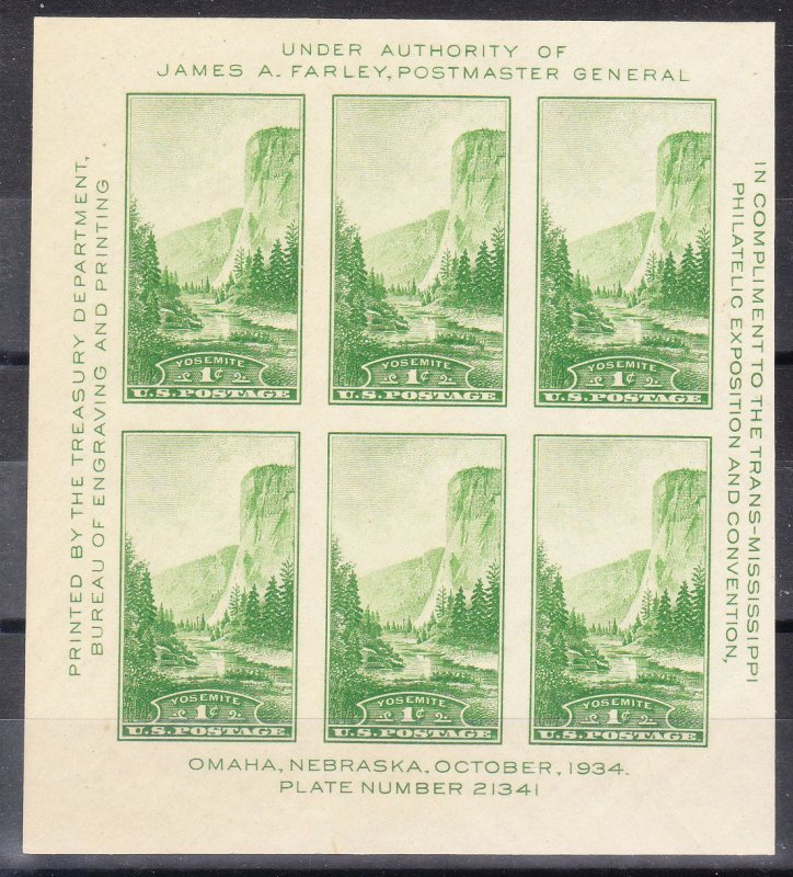 MOstamps - US #751 Mint OG NH Souvenir Sheet (gum skips) - Lot # HS-O601
