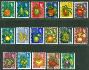 SG 160-176 Montserrat 1965. 1c-$4.80 set of 17. Fine unmounted mint (2c...