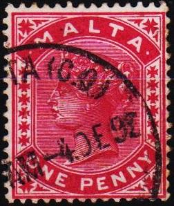 Malta. 1860 1d S.G.22  Fine Used