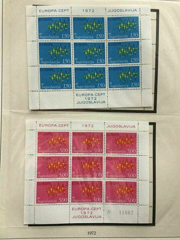 Yugoslavia Malta Bulgaria Romania Czech 1970s Europa Sheets AlbumGM648