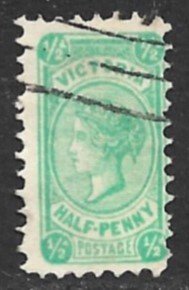 VICTORIA 1901 1/2d Blue Green QV Portrait Issue Sc 193 VFU