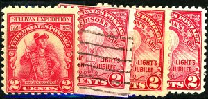U.S. #654-657 MINT/USED MIXED CONDITION