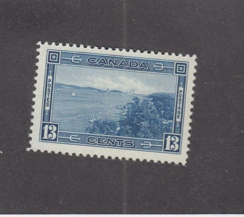 CANADA (MK1579) # 242 VF-MLH  13cts 1938 HALIFAX HARBOUR /DEEP BLUE CAT VAL $20